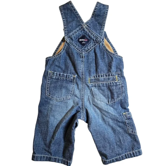Denim Overalls 100% Cotton Genuine Baby by Oshkosh B'gosh Sz 9 Months Y2K - Picture 10 of 10